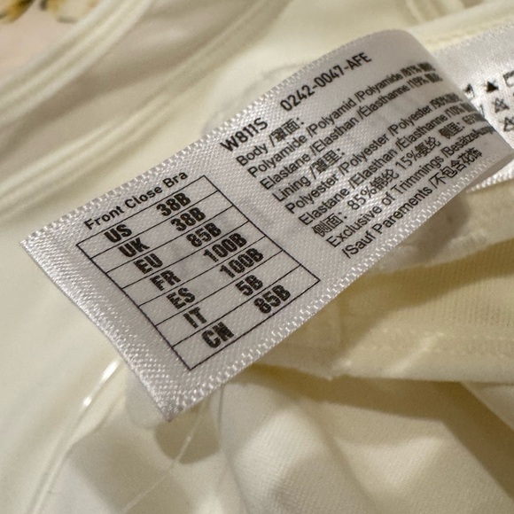 NWT DELIMIRA Wireless X-Shaped Back Posture Front Closure Ivory 38B - Picture 7 of 15